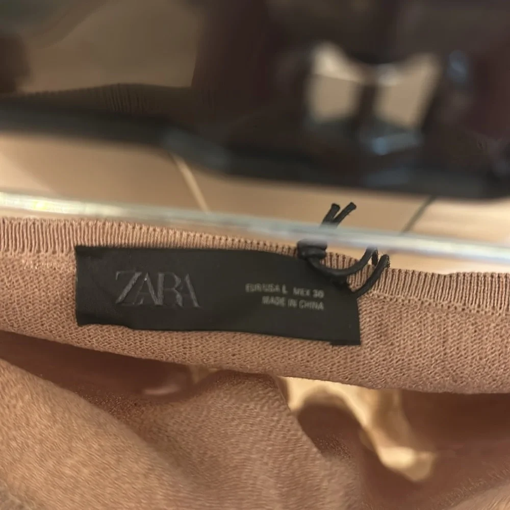NWT Zara sequin knit lace mini skirt - Picture 7 of 7